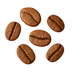 Pavoni GG066 Mini Coffee Silicone Mold, 28 Cavities