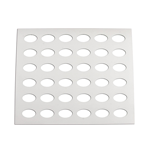 Pavoni Oval Rubber Chocolate Chablon,  40mm x 24mm, 36 Cavities
