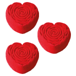 Pavoni Pavoflex PX4390 Je T'Aime Rose Heart Mold, 12 Cavities