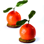 Pavoni Pavoflex Silicone Tutti Frutti 3D Mold, Mandarino/Tangerine, 57mm diam. x 50mm H, 20 cavities