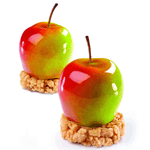 Pavoni Pavoflex Silicone Tutti Frutti 3D Mold, Mela/Apple, 55mm diam. x 48mm H, 20 cavities