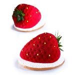 Pavoni Pavoflex Silicone Tutti Frutti 3D Mold, Strawberry, 71mm x 54mm x 46mm H, 20 cavities