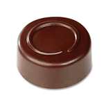 Pavoni Polycarbonate Chocolate Mold, "Line" Round 21 Cavities