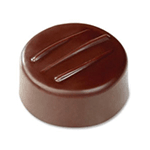 Pavoni Polycarbonate Chocolate Mold, "Fork" Round 21 Cavities