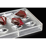 Pavoni Polycarbonate Chocolate Mold, Heart Design, 15 cavities
