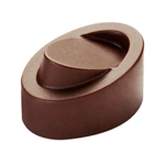 Pavoni Polycarbonate Chocolate Mold Skewed Oval 32x23mm x 19mm High, 21 Cavities