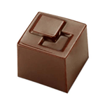 Pavoni Polycarbonate Chocolate Mold Square 22x22mm x 20mm High, 21 Cavities