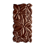 Pavoni Polycarbonate Flora Bar Chocolate Mold, 3 Cavities