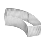 Pavoni Stainless Steel Perforated Cake Ring, Mezzualuna, 6.2" x 2.0" x 1.8"