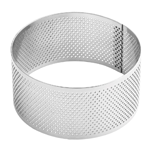 Pavoni Stainless Steel Perforated Cake Ring, Round, 3.5" x 1.8"
