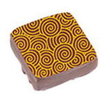 PCB Chocolate Transfer Sheet: Gold Spirals. Each sheet 16" x 10" - Pack of 17