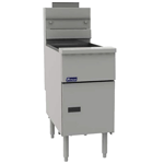 Pitco VF-65S Solstice Natural Gas 65 lb. Stainless Steel Floor Fryer - 95,000 BTU