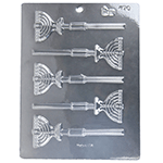 Plastic Bendable Chocolate Mold, Menorah Lollipop