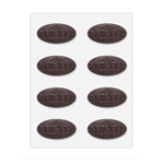 Plastic Bendable Chocolate Mold, Oval Mazel Tov Shape