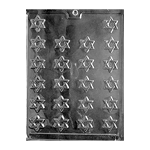 Plastic Bendable Chocolate Mold, Star of David, 1-1/2", 22 Cavities 