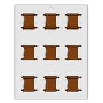 Plastic Bendable Chocolate Mold, Torah Scroll