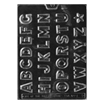 Plastic Chocolate Mold, Alphabet, 27 Cavities