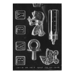 Plastic Chocolate Mold, Baby Kit, 8 Cavities