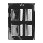 Plastic Chocolate Mold, Computer, 4 Cavities