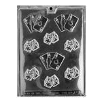 Plastic Chocolate Mold, Dice and Aces, 9 Cavities