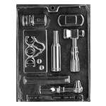 Plastic Chocolate Mold, Doctor's Kit, 7 Cavities