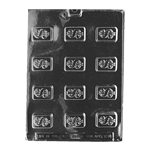 Plastic Chocolate Mold, Dollar Sign, 12 Cavities