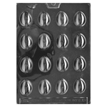 Plastic Chocolate Mold, Eggs, 16 Cavities