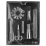 Plastic Chocolate Mold, Manicure Kit, 7 Cavities