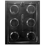 Plastic Chocolate Mold, Oreo, 6 Cavities