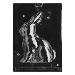 Plastic Chocolate Mold, Sitting Bunny, 1 Cavity