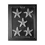 Plastic Chocolate Mold, Starfish, 3