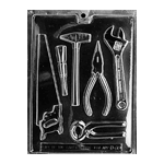 Plastic Chocolate Mold, Tool Assortment, 6 Cavities