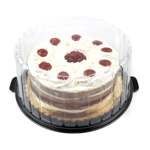 Plastic Container for 8" Round Layer Cake, Case of 100 
