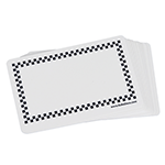 Plastic Sign Card 2-1/8" x 3-1/4" with Decorative Trim, Black