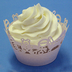PME CW929 Pink Baby Decorative Lace Cupcake Wrapper - Pack of 12