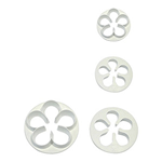 PME Plastic Cutters, 4 Pc. Set, Five Petal