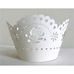 PME White Rose Cupcake Wrapper - Pack of 12