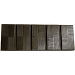 Polycarbonate Chocolate Mold 5-Rectangle Block 4x11cm x 1/2cm High, 8 Blocks