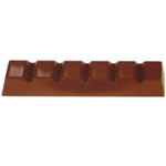 Polycarbonate Chocolate Mold Bar 130x29mm x 15mm High, 7 Cavites