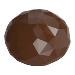 Greyas Polycarbonate Chocolate Mold, Faceted Circle by Hakan Chocolatier, 24 Cavities