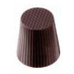 Polycarbonate Chocolate Mold Fluted Cup 30mm Diameter x 35mm High, 35 Cavities