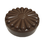 Polycarbonate Chocolate Mold Scalloped Round Box 
