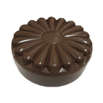 Polycarbonate Chocolate Mold Scalloped Round Box