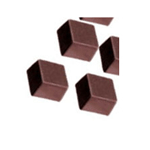 Polycarbonate Chocolate Mold Straight-Sided Square 33x 33 x22mm H., 24 Cavities