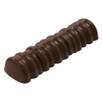 Greyas Polycarbonate Chocolate Mold, Wavy Log, 8 Cavities