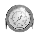 Pressure Gauge; 0 - 30 PSI; 1/8" MPT Back Mount