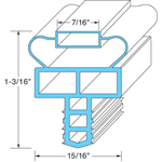 Randell OEM # IN GSK0108 / IN-GSK0108 / INGSK0108, Magnetic Door Gasket - 25 3/4" x 27 1/2"