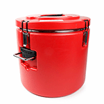 Red Insulated Container with Stainless Steel Interior, 30 Liter, Used Excellent Condition