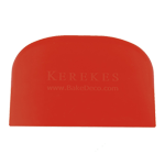 Red Poly / Plastic Dough Scraper 6" x 4" w/Kerekes Symbol 