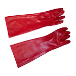 Red Pot/ Sink Gloves with Cotton Lining, 18" Long